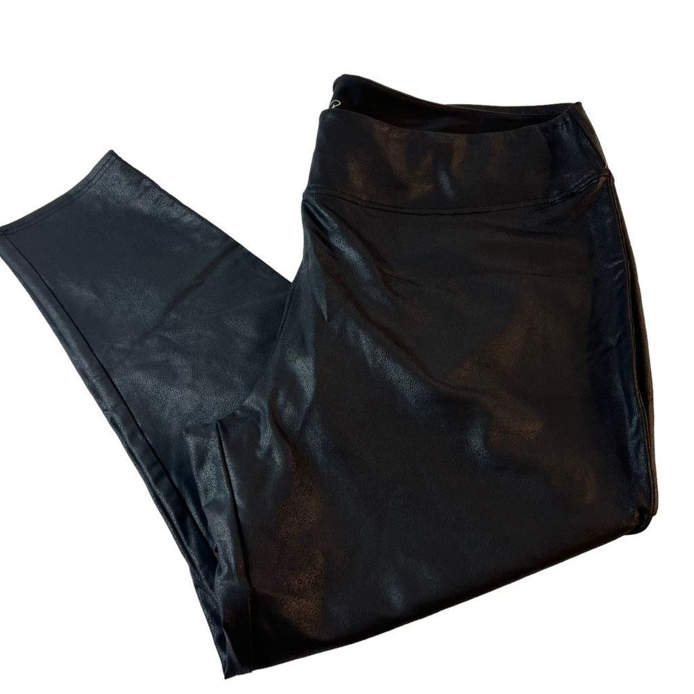American Rag Faux Leather Pants Women’s Plus Size 3X Black Pleather Tight Pants